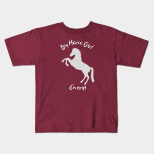 Big Horse Girl Energy Kids T-Shirt